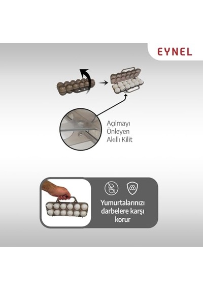 Saplı 12'li Yumurta Taşıma Kutusu, Plastik Buzdolabı İçin Yumurtalık Pikniklik Pratik Yumurta Taşıma Kabı Şeffaf, 1 Adet