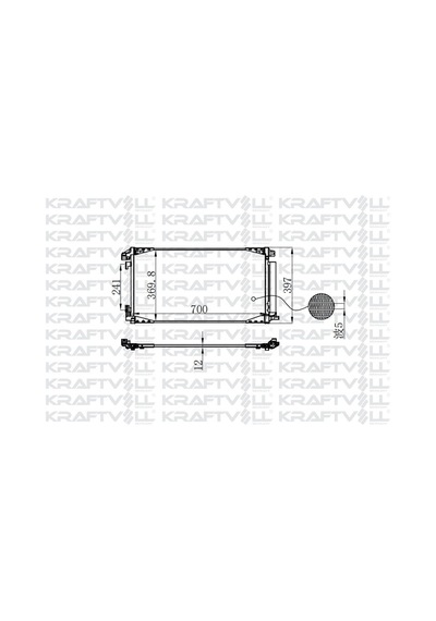 Klıma Radyatoru Toyota Chr 1.2 2016- Kraftvoll 08060183