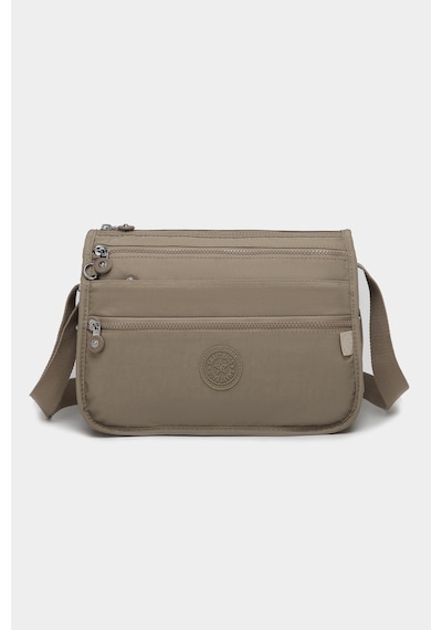 Smart Bags Çok Cepli Günlük Orta Boy Su Geçirmez Krınkıl Kumaş Kadın Omuz Çantası Açık Kahve Kahverengi