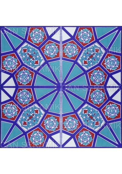 Can Seramik – 20x20 Cm. Cç-3 İznik Çini Karo 5' Li 1 Paket