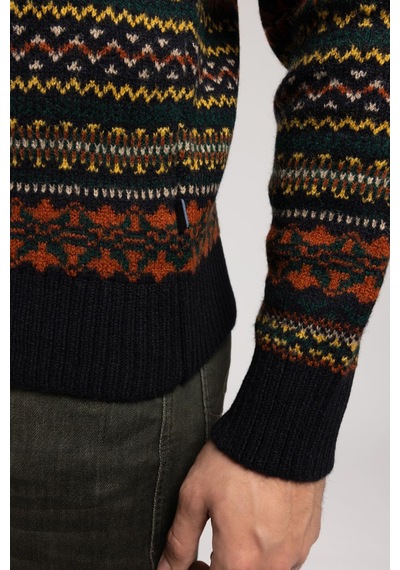 Lee Cooper Moshe Erkek O Yaka Desenli Kazak Lacivert-21830 Lacivert