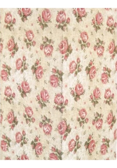 Vitale Şiva Çiçek Desenli Krem Mumluk 10X20 CM Ak.Fq0003-K