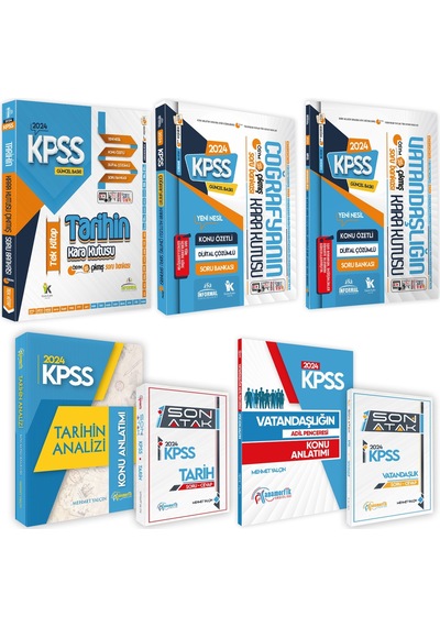 KPSS Genel Kültür 7li Set Karakutu Ve Anamorfik Yayınları Konu Anlatım-soru Bankası