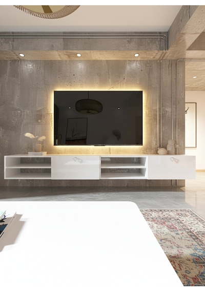 Resital Tv Ünitesi S2447-1 Beyaz Beyaz