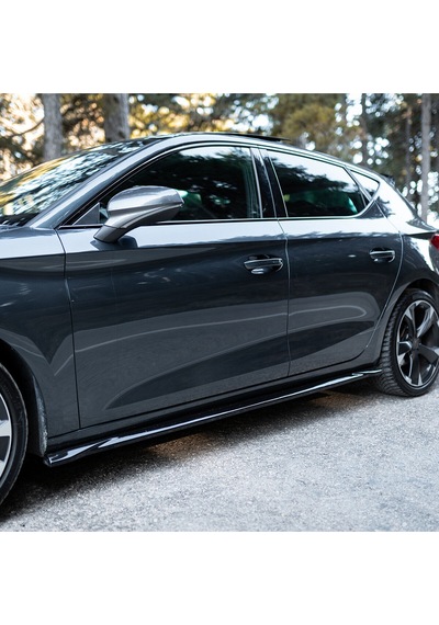Cupra Leon Seat Leon Mk4 2020-2026 Marşpiyel Ek Seti 2 Parça Piano Black