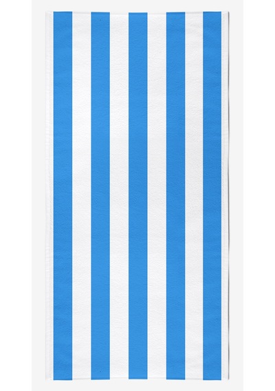 Çizgili Dijital Baskılı 75x150 Cm Plaj Havlusu MAVİ