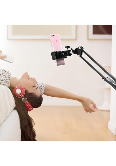 Üstten Çekim Masa Telefon Tutucu Katlanabilir Ve 360 Döner Ayarlanabilir Stand, Video Çekimi Ve Canlı Yayın İ