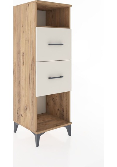 Hyperion Dolap Tek Raflı 2 Çekmeceli 44x44x134 Çam-aytaşı Atlas Çam
