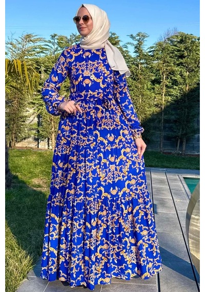 Rabia Şamlı Hürrem Elbise Saks Normal