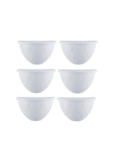 Omnipazar So-dd03 Dekoratif Damla Duvar Saksı 3.4 Lt Beyaz 6 Adet