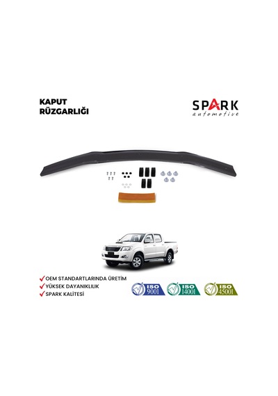 Toyota Hilux 2012-2015 Yıl Aralığı Uyumlu Kaput Rüzgarlığı 4mm Siyah