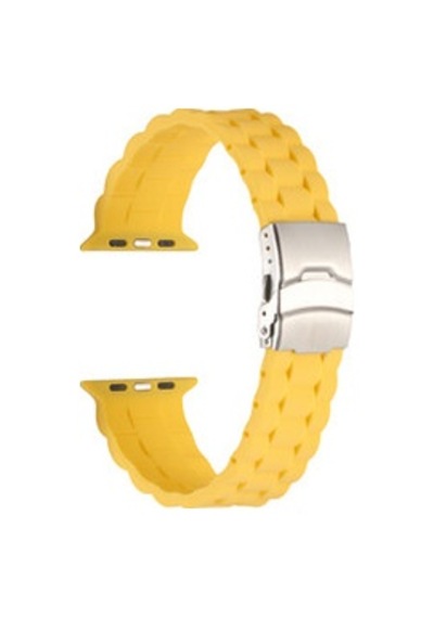 Apple Watch Uyumlu 7 41mm Krd-72 Silikon Kordon - Sarı