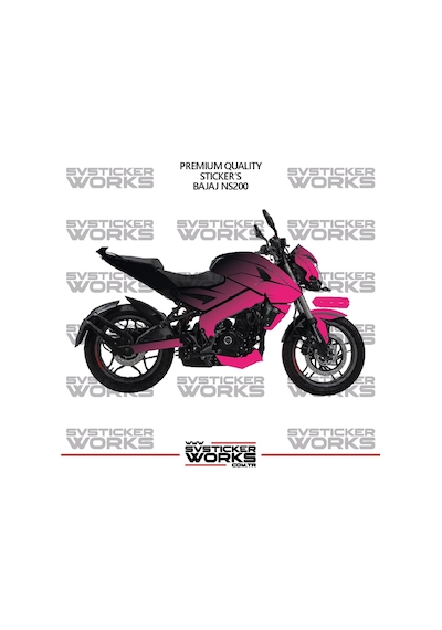 Bajaj Ns200 Kaplama Sticker Çift Renk Motor Kaplama Modeli Hazır Kit Yüksek Kalite 63000415
