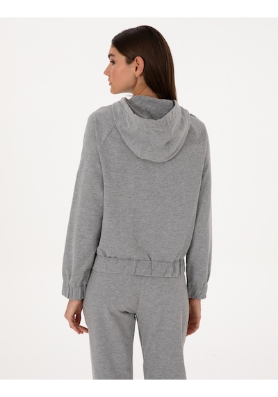 Pierre Cardin Kadın Gri Melanj Sweatshirt 50312020-vr086