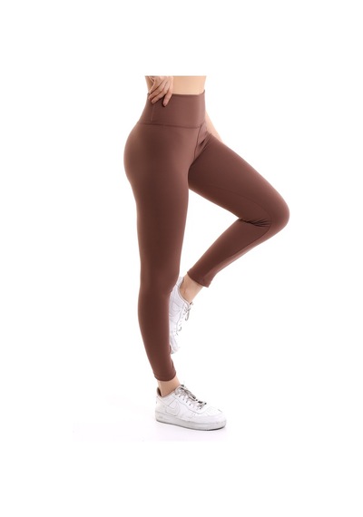 Winmoda34 Kadın Yüksek Bel Korseli Geniş Kemer Yumoş Tayt Kahve