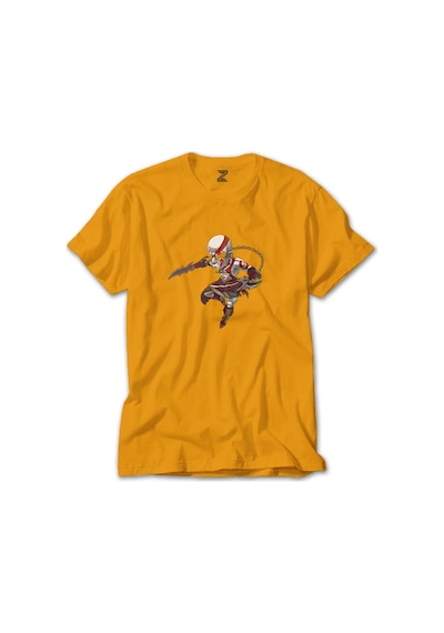 God Of War Kratos Cartoon Sarı Tişört