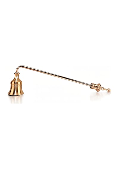 Sabit Başlıklı Metal Rose Gold 23 Cm Dekoratif Çan Dizayn Saplı Mum Söndürücü Mt280sr