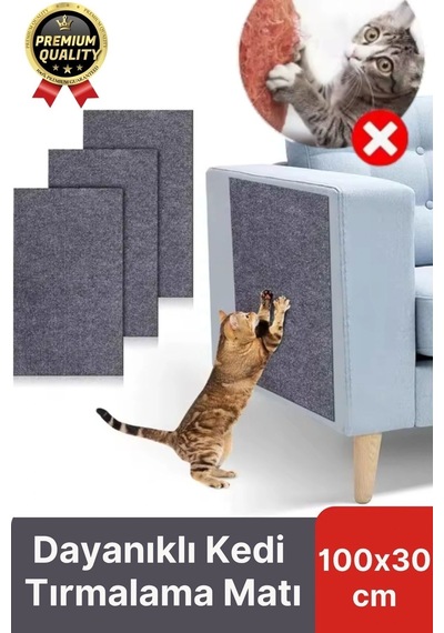Dayanıklı Kolay Uygulanabilir Yapıştırılabilir Eşya Mobilya Koruyucu Kedi Tırmalama Matı 100 X 30 Cm