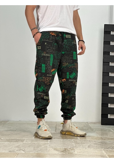 Cocopelli Erkek Mailbox Desenli Jogger Coc2395 Yeşil