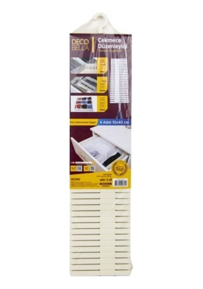 Decobella Çekmece Düzenleyici 4'lü 10x40 Plastik Gri Diğer