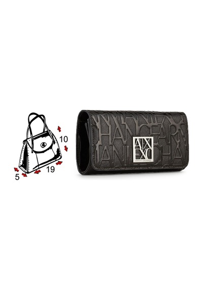 Armani Exchange Kadın Marka Logolu Zincir Askı Detaylı Cüzdan 948481 Cc794 00020 SİYAH