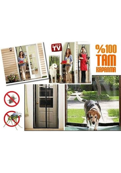 Mıknatıslı Kapı Sineklik Tülü-krem 105 X 205