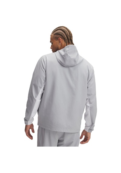 Under Armour Rival Woven Erkek Gri Kapüşonlu Ceket Gri