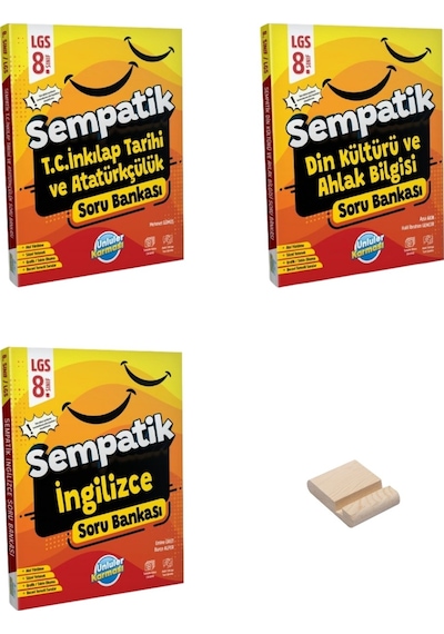Lgs 8. Sınıf Sempatik İnkılap Din Ve İngilizce Soru Bankası 3lü Set