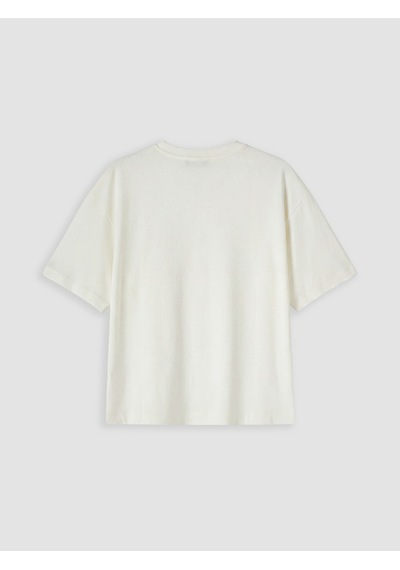 Lcw Vision Ekru Oversize %100 Pamuklu Kadın Tişört