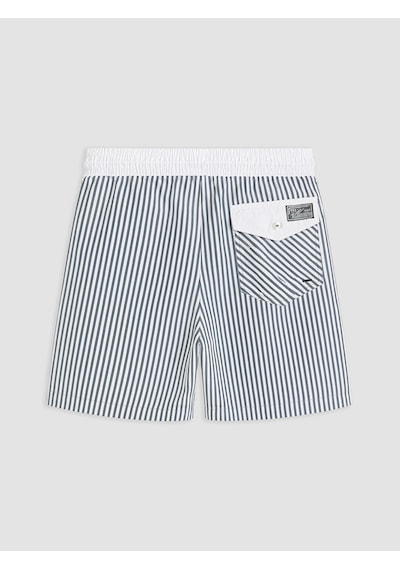 Lcw Swımwear Antrasit Kısa Boy Çizgili Erkek Deniz Şortu