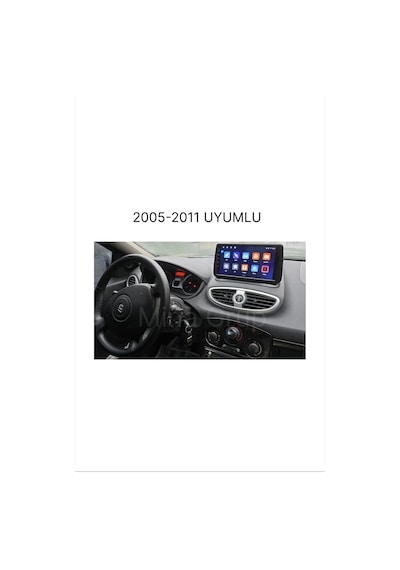 Snp Serisi Renault Clio 3 Uyumlu 4-64gb Hafıza Multimedya Sistemi Ve Geri Görüş Kamerası 9"