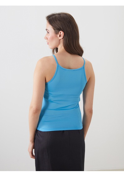 Lcwaıkıkı Classic Mavi Halter Yaka İp Askılı Kadın Atlet