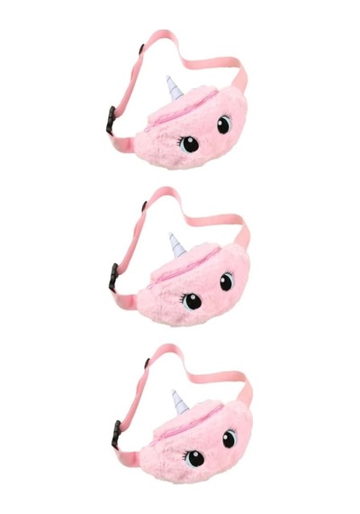 Peluş Unicorn Tasarımlı Çocuk Bel Ve Göğüs Çantası / Sevimli Figürlü Çapraz Çanta