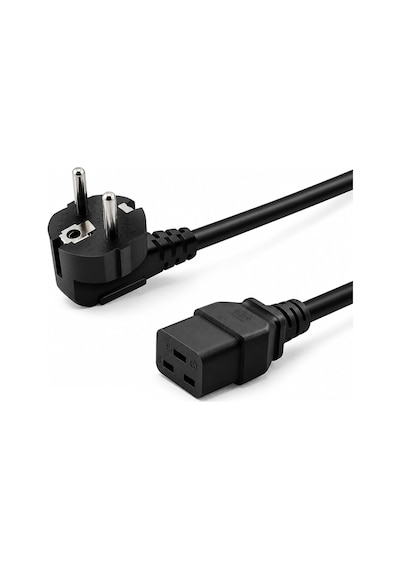 Px-srv5 5 Metre 3x1.5mm C19 Server Power Kablo, Full Bakır C19 Schuko Güç Kablosu, 16a 250v Sunucu Pdu Ups Veri Merkezi Güç Bağlantı Kablosu, Siyah