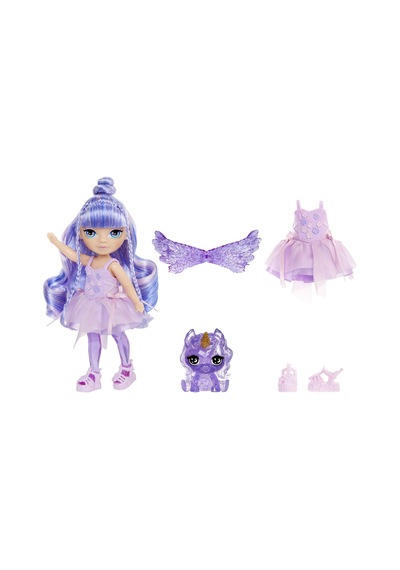 Rainbow High Littles Amethyst Willow Gökkuşağı Perisi Bebek Ve Evcil Hayvan 14 Cm 1 Adet