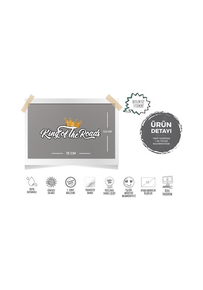 Rfhlm139 Reflektif Altin Tacli Yollarin Krali Etiket