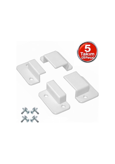 Pencere Sineklik Montaj Aparatı (5 Takım 4 lü Set)+Vida (10x20 Profillere Uygundur) Pencere Sineklik Montaj Aparatı (5 Takım 4 lü Set)+Vida (10x20 Profillere Uygundur)