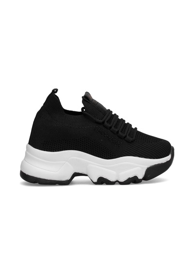 Ayakkabı Fuarı Elit Ysflt343 Kadın Klasik Sneaker Siyah - Beyaz Siyah - Beyaz