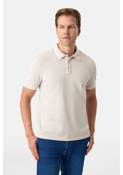 Back And Bond Regular Fit Polo Yaka Açık Gri Tişört