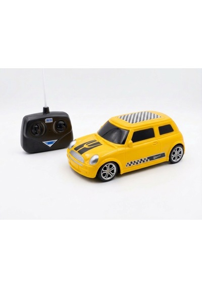 Uzaktan Kumandalı Mini Cooper 1:18 Ölçekli Spor Oyuncak Yarış Arabası Sarı