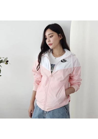Sportswear Windrunner Full Zip Hoodie Kadın Ceket Ndd Sport Pembe