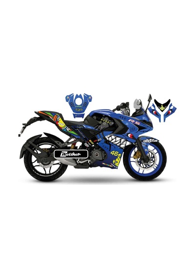 Bajaj Rs200 46 Rossı Sticker Etiket Parçalı Kaplama Modeli