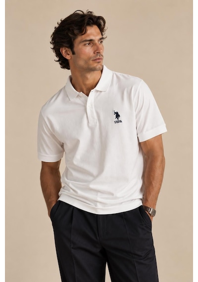 Alexandergardi Polo Yaka Düğmeli T-shirt Beyaz