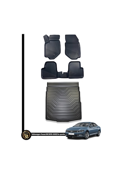 Volkwagen Passat B8 Havuzlu 3d Paspas+bagaj Havuzu İkili Set