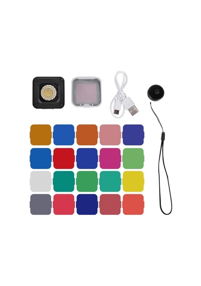 Led Işık 10M Ip67 Su Geçirmez Dahili Pil 200-5500 20 Renk Filtre Siyah