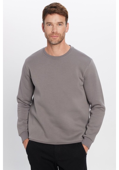 Tudors Unisex Oversize Geniş Kesim Pamuklu Yumuşak Dokulu İçi Polarlı Basic Gri Bisiklet Yaka Sweatshirt-31939 Gri Tudors Unisex Oversize Geniş Kesim Pamuklu Yumuşak Dokulu İçi Polarlı Basic Gri Bisiklet Yaka Sweatshirt-31939 Gri