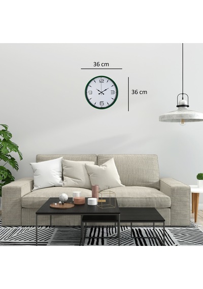 Yeşil Aura 36 Cm Standart Duvar Saati Çok Renkli