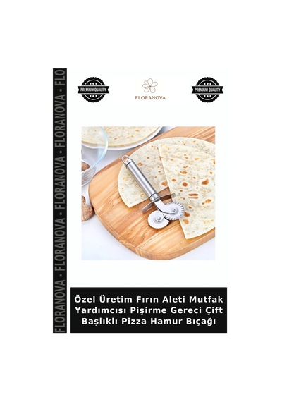 Özel Üretim Fırın Aleti Mutfak Yardımcısı Pişirme Gereci Çift Başlıklı Pizza Hamur Bıçağı Belirtilmemiş