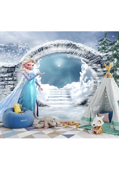 Elsa Karlar Ülkesi Duvar Kağıdı Frozen Çocuk Odaları Için (397454890)