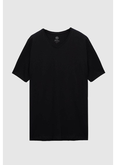 D's Damat Ds Damat Siyah V Yaka %100 Pamuk T-shirt 4HC141996755M Siyah